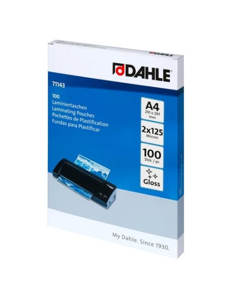 FUNDA PLASTIF. DAHLE  A4 125µ P/100